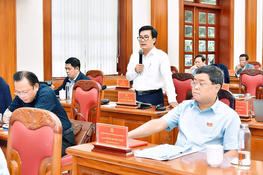 Ông Phạm Minh Trung-Giám đốc Sở Tài nguyên và Môi trường nêu giải pháp tháo gỡ điểm nghẽn khiến các dự án đầu tư chậm triển khai. Ảnh: Đức Thụy