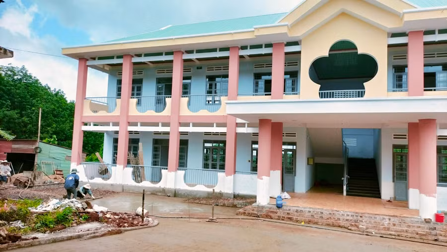 Trường Mẫu non 2-9, xã Ia Hla đã hoàn thành và đưa vào phục vụ ngay từ đầu năm học mới 2023-2024. Ảnh: Q.T