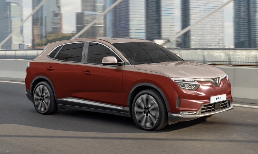 Ngoại hình VinFast VF 8 Lux Plus có 2 tông màu. Ảnh: ST