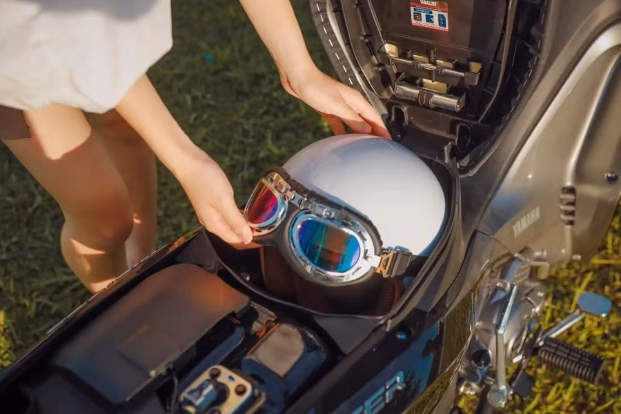 Cốp xe đựng đồ rộng rãi. Ảnh: Yamaha