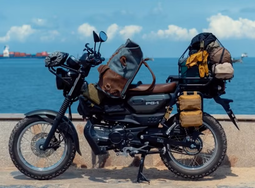 Yamaha PG-1 trang bị đồ đi phượt. Nguồn ảnh: solocamp07