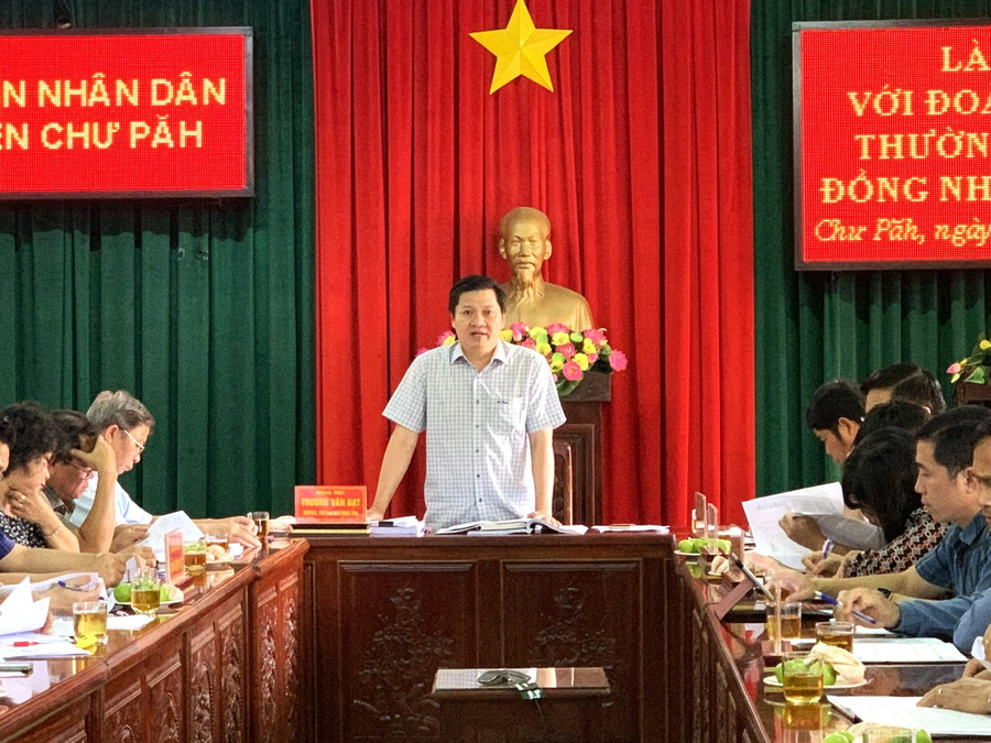 Ông Trương Văn Đạt-Ủy viên Ban Thường vụ Tỉnh ủy, Phó Chủ tịch Thường trực HĐND tỉnh phát biểu tại buổi làm việc. Ảnh: Nhật Hào Ông Trương Văn Đạt-Ủy viên Ban Thường vụ Tỉnh ủy, Phó Chủ tịch Thường trực HĐND tỉnh phát biểu tại buổi làm việc. Ảnh: Nhật Hào