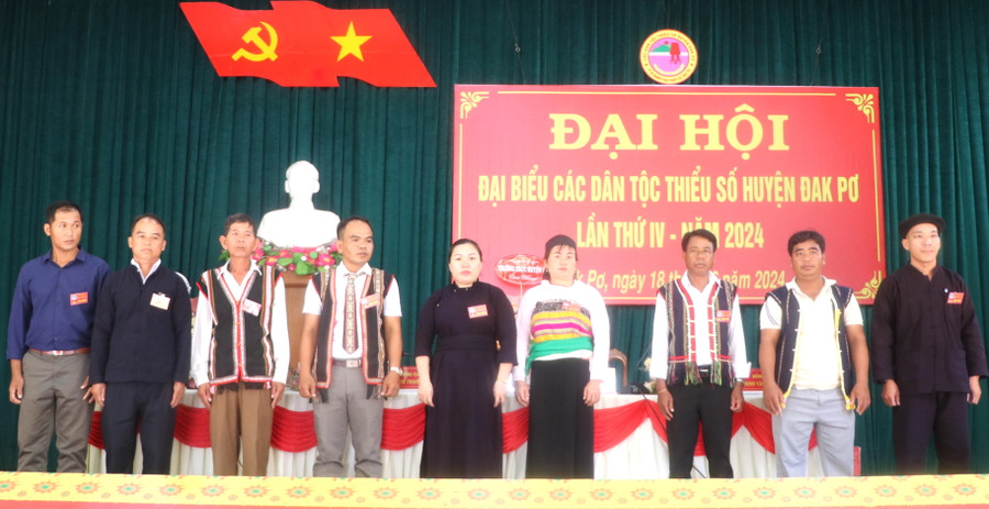 Ra mắt đoàn đại biểu đi dự Đại hội đại biểu các dân tộc thiểu số tỉnh Gia Lai năm 2024. Ảnh: Ngọc Minh