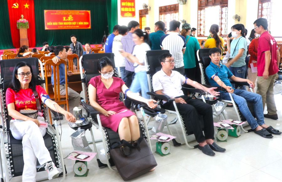 Ngày hội hiến máu tình nguyện đợt 1 năm 2024, thị xã An Khê thu được 395 đơn vị máu an toàn. Ảnh: Ngọc Minh Ngày hội hiến máu tình nguyện đợt 1 năm 2024, thị xã An Khê thu được 395 đơn vị máu an toàn. Ảnh: Ngọc Minh