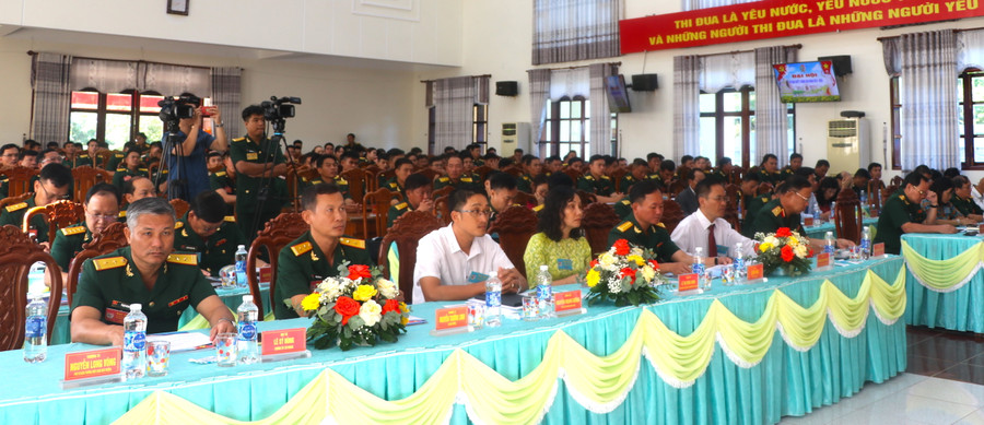 Đại biểu dự Đại hội thi đua quyết thắng Sư đoàn 2 giai đoạn 2019-2024 (xã Thành An, thị xã An Khê, tỉnh Gia Lai). Ảnh: Ngọc Minh