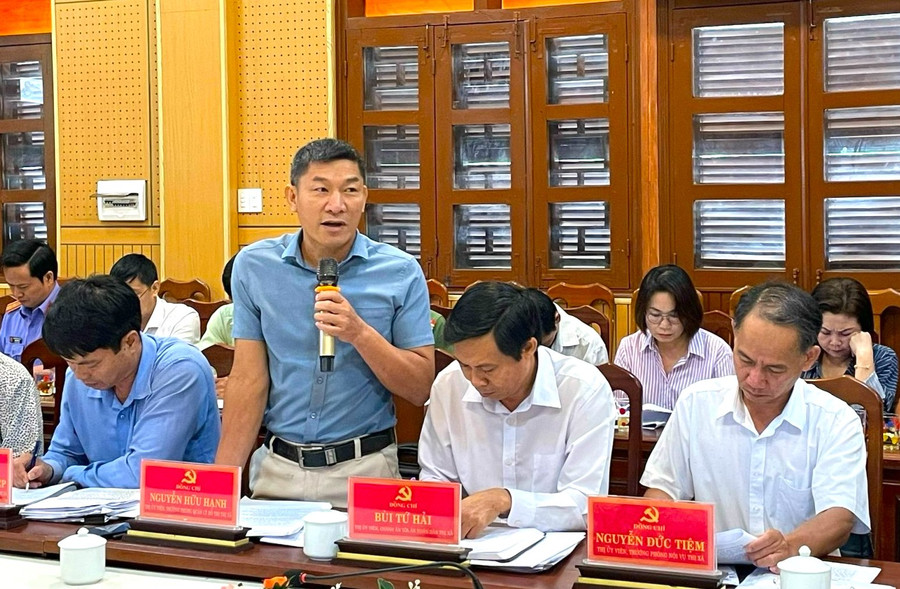 Đại biểu tham gia thảo luận, đóng góp ý kiến tại hội nghị. Ảnh: Ngọc Minh Đại biểu tham gia thảo luận, đóng góp ý kiến tại hội nghị. Ảnh: Ngọc Minh