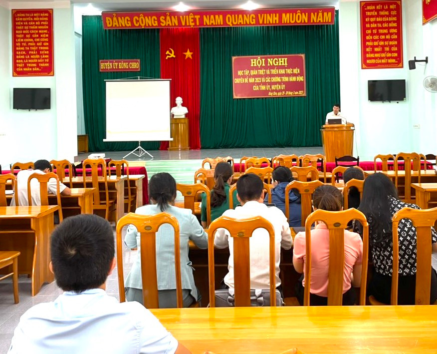 Quang cảnh hội nghị học tập, quán triệt các chương trình hành động và chuyên đề năm 2023. Ảnh: Phương Liên Quang cảnh hội nghị học tập, quán triệt các chương trình hành động và chuyên đề năm 2023. Ảnh: Phương Liên