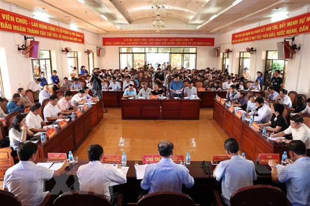 Quang cảnh buổi đối thoại. (Ảnh: Tuấn Anh/TTXVN) Quang cảnh buổi đối thoại. (Ảnh: Tuấn Anh/TTXVN)