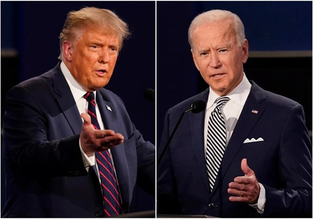 Theo kết quả thăm dò, ông Donald Trump đang giành ưu thế trước ông Joe Biden tại các bang chiến trường. (Nguồn: AP) Theo kết quả thăm dò, ông Donald Trump đang giành ưu thế trước ông Joe Biden tại các bang chiến trường. (Nguồn: AP)