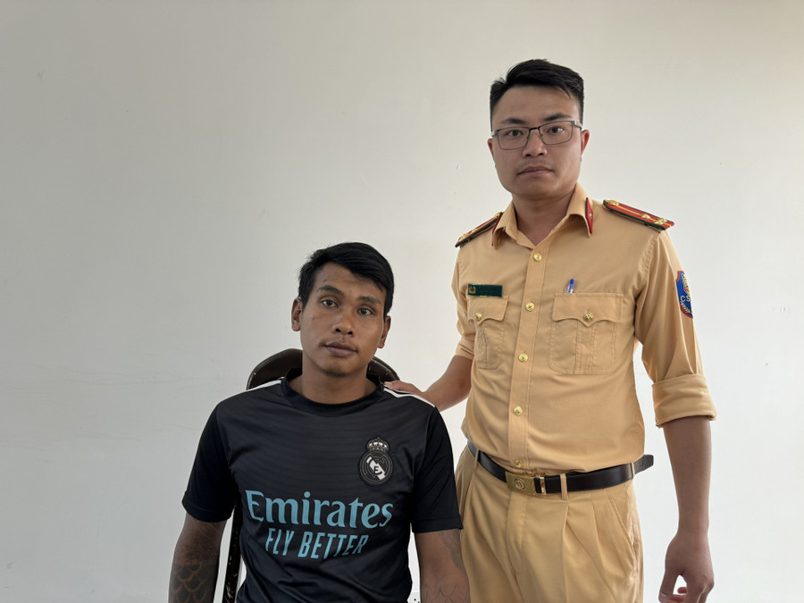 Trần Huơi Sà Hoanh bị Công an huyện Bảo Lâm bắt giữ sau khi trốn khỏi Cơ sở cai nghiện tại tỉnh Sóc Trăng chạy trốn lên Lâm Đồng.