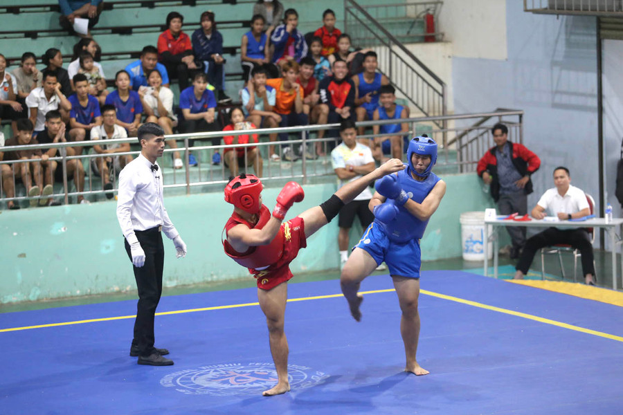 Võ sĩ Gia Lai (bên trái) đã để lại ấn tượng ở giải đấu năm nay. Ảnh: L.V.N