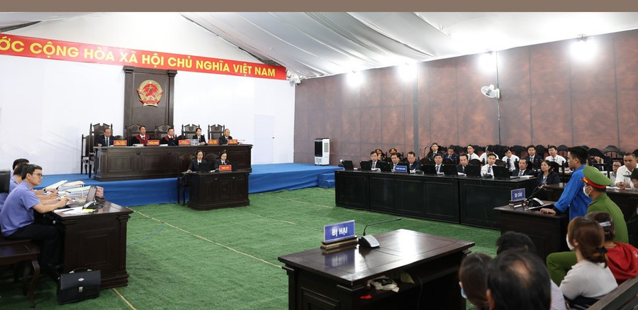 Quang cảnh phiên tòa. (Ảnh: TTXVN) Quang cảnh phiên tòa. (Ảnh: TTXVN)