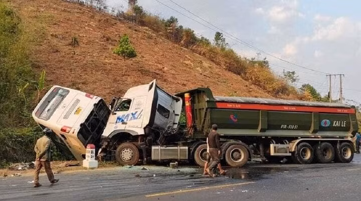 Hiện trường vụ tai nạn.