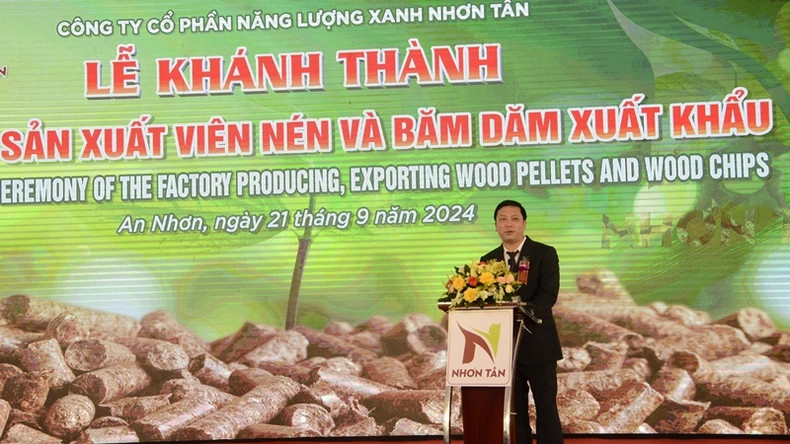 Ông Lê Hoài Ngọc, Chủ tịch Hội đồng quản trị Công ty Cổ phần Nhơn Tân Holdings phát biểu tại buổi lễ.