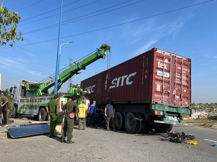 Hiện trường vụ tai nạn.