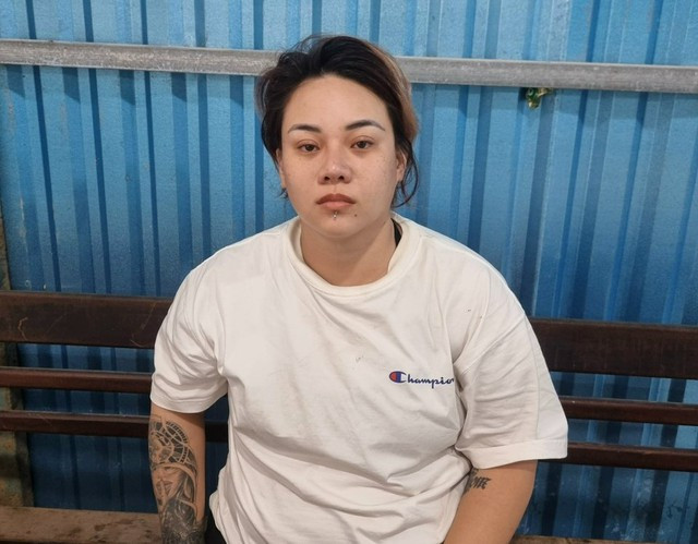 Nguyễn Thị Thanh Huyền tại cơ quan công an. Nguyễn Thị Thanh Huyền tại cơ quan công an.