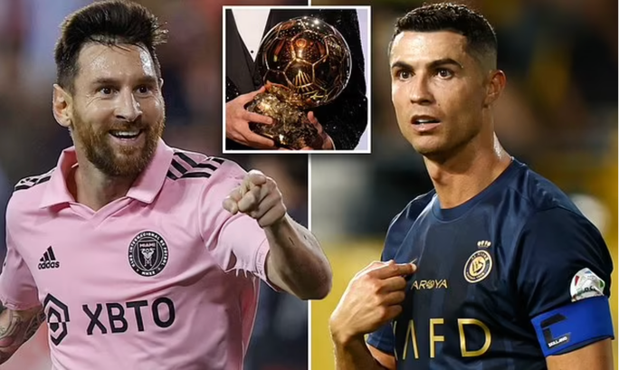 Đề cử Quả bóng vàng 2023: Ronaldo lần đầu vắng bóng sau 20 năm - Ảnh 5. Cùng rời châu Âu nhưng Ronaldo "mất hút" so với tiếng tăm như cồn của Messi