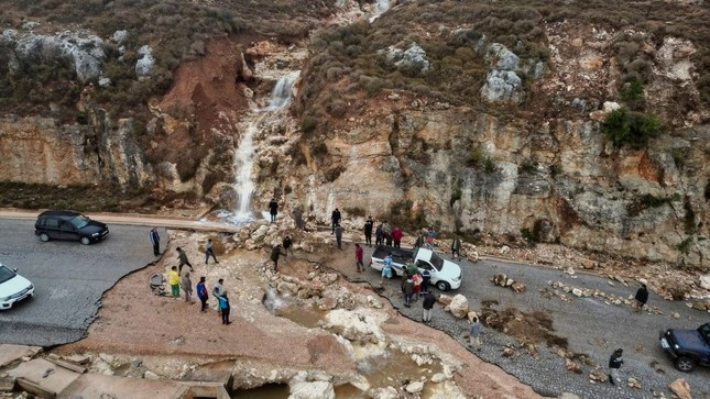 Cảnh sạt lở ở thành phố Shahhat, Libya. Ảnh: Reuters Cảnh sạt lở ở thành phố Shahhat, Libya. Ảnh: Reuters