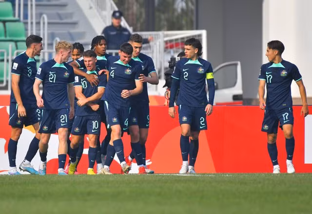 Niềm vui của U.20 Úc. Ảnh: AFC