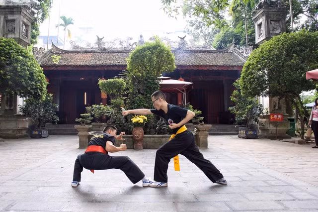 Trí mong muốn lan tỏa bộ môn võ thuật Nam Hồng Sơn đến với ĐH Harvard. Ảnh NGUYỄN QUỐC- TRẦN BÌNH