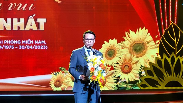 Nhà báo Nguyễn Đức Lợi, Phó Chủ tịch thường trực Hội Nhà báo Việt Nam, khẳng định vai trò của báo chí trong công cuộc giải phóng đất nước. (Ảnh: Minh Anh/Vietnam+) Nhà báo Nguyễn Đức Lợi, Phó Chủ tịch thường trực Hội Nhà báo Việt Nam, khẳng định vai trò của báo chí trong công cuộc giải phóng đất nước. (Ảnh: Minh Anh/Vietnam+)