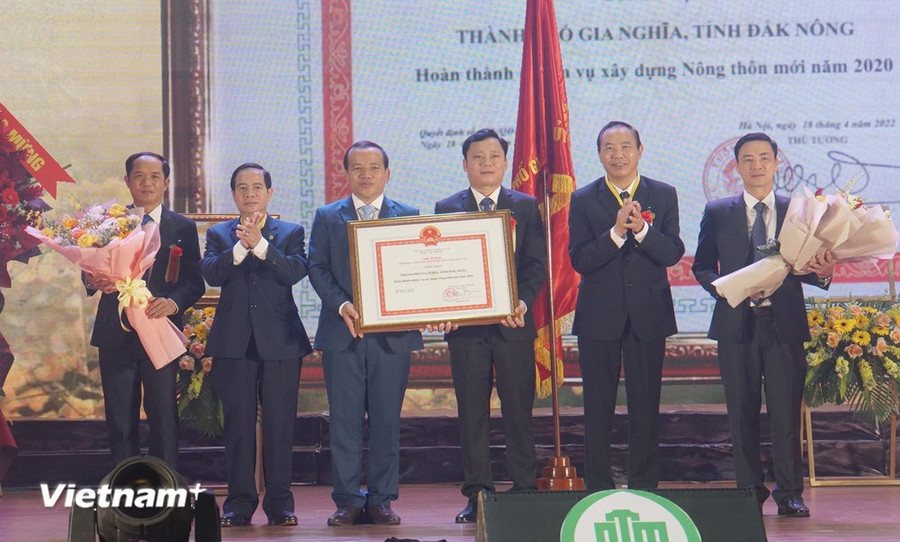 Thành phố Gia Nghĩa đã được Thủ tướng Chính phủ công nhận hoàn thành nhiệm vụ xây dựng nông thôn mới từ tháng 9/2022. (Ảnh: Hưng Thịnh/Vietnam+)