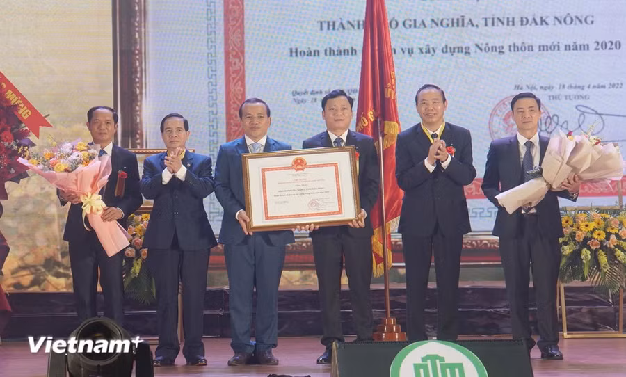 Thành phố Gia Nghĩa đã được Thủ tướng Chính phủ công nhận hoàn thành nhiệm vụ xây dựng nông thôn mới từ tháng 9/2022. (Ảnh: Hưng Thịnh/Vietnam+)