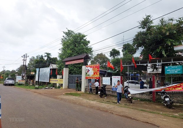 Trụ sở UBND xã Ea Tiêu, huyện Cư Kuin - nơi xảy ra vụ việc. (Ảnh: Tuấn Anh/TTXVN)