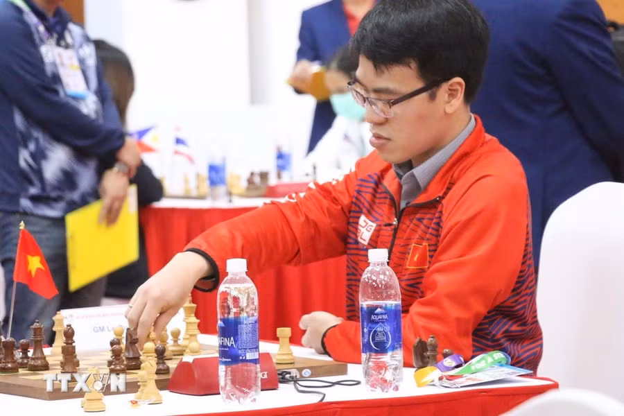 Kỳ thủ Lê Quang Liêm. (Ảnh: Thanh Vân/TTXVN)