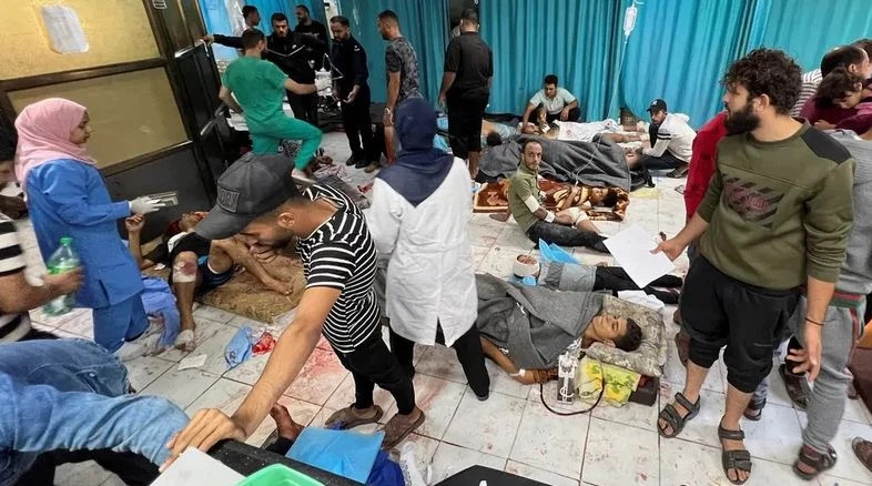 Bệnh nhân tại bệnh viện của Indonesia ở Jabaliya. (Nguồn: Reuters) Bệnh nhân tại bệnh viện của Indonesia ở Jabaliya. (Nguồn: Reuters)