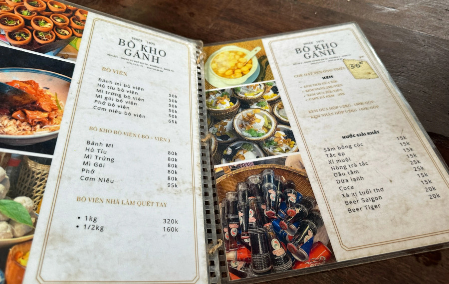Thực đơn ở quán bò kho Gánh lần đầu được Michelin vinh danh trong hạng mục Bib Gourmand Thực đơn ở quán bò kho Gánh lần đầu được Michelin vinh danh trong hạng mục Bib Gourmand