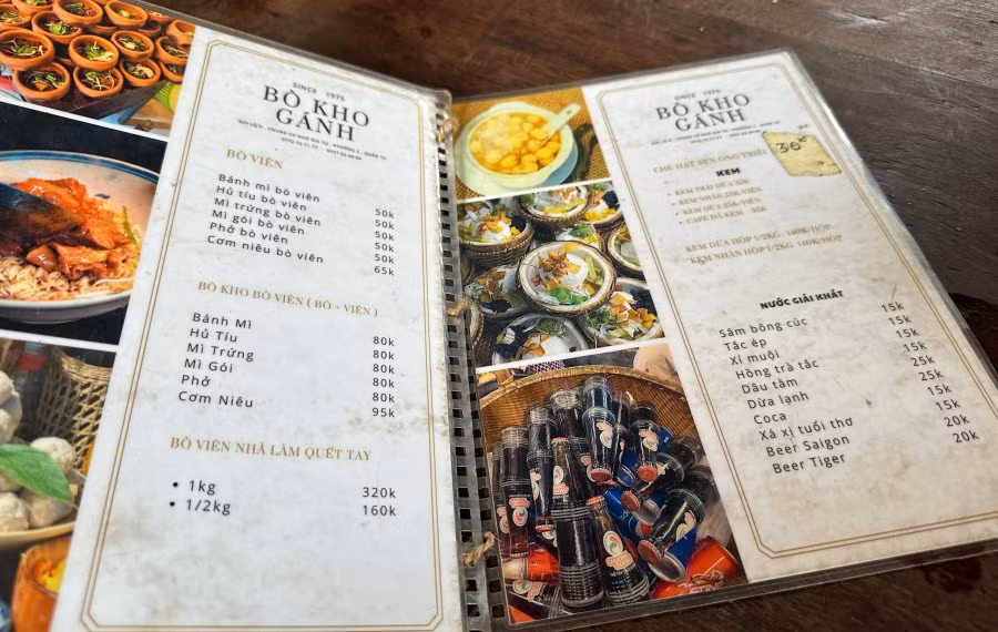 Thực đơn ở quán bò kho Gánh lần đầu được Michelin vinh danh trong hạng mục Bib Gourmand Thực đơn ở quán bò kho Gánh lần đầu được Michelin vinh danh trong hạng mục Bib Gourmand