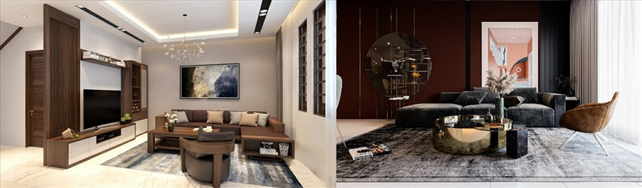 Mỗi phòng khách sẽ có những diện tích, hình dạng khác nhau, gia chủ nên lựa chọn nội thất sao cho phù hợp. Đồ họa: M.H Mỗi phòng khách sẽ có những diện tích, hình dạng khác nhau, gia chủ nên lựa chọn nội thất sao cho phù hợp. Đồ họa: M.H