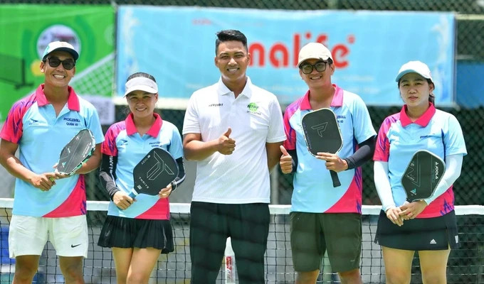Môn pickleball đang phát triển mạnh tại nhiều thành phố trong cả nước. Ảnh: TRẦN QUÍ Môn pickleball đang phát triển mạnh tại nhiều thành phố trong cả nước. Ảnh: TRẦN QUÍ