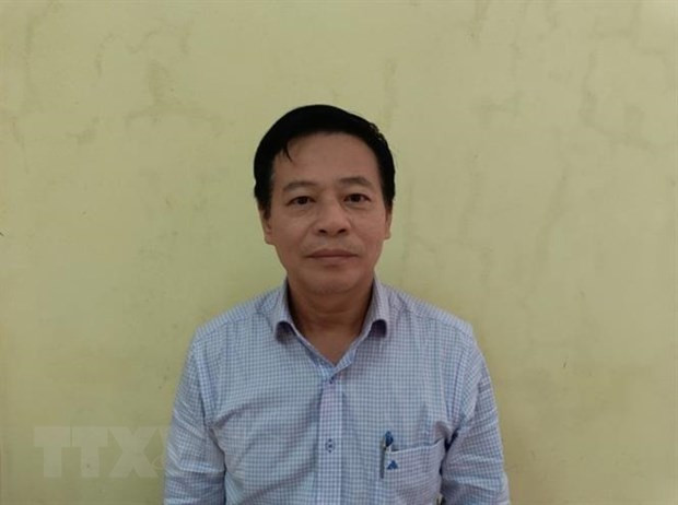 Đối tượng Lê Văn Ngân Giám đốc Trung tâm đăng kiểm xe cơ giới 2901V. (Ảnh: TTXVN phát)