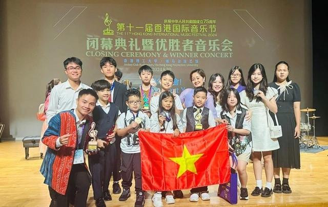 Đoàn Việt Nam tại liên hoan. ẢNH: NVCC Đoàn Việt Nam tại liên hoan. ẢNH: NVCC