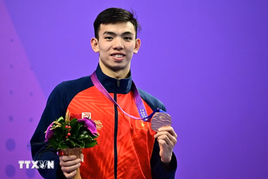 "Kình ngư" Nguyễn Huy Hoàng. (Ảnh: AFP/TTXVN)