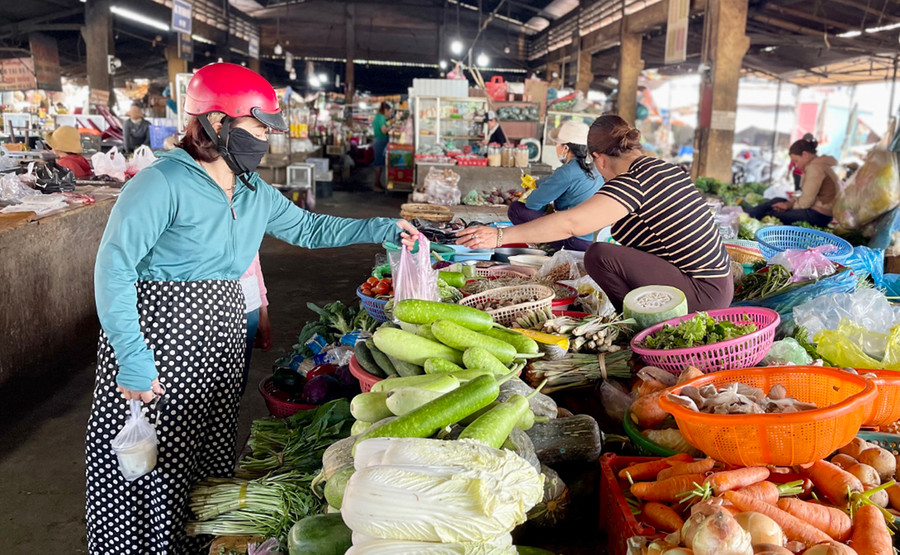 Chợ Thắng Lợi được triển khai xây dựng mô hình thí điểm chợ bảo đảm ATTP từ năm 2019. Ảnh: V.T Chợ Thắng Lợi được triển khai xây dựng mô hình thí điểm chợ bảo đảm ATTP từ năm 2019. Ảnh: V.T