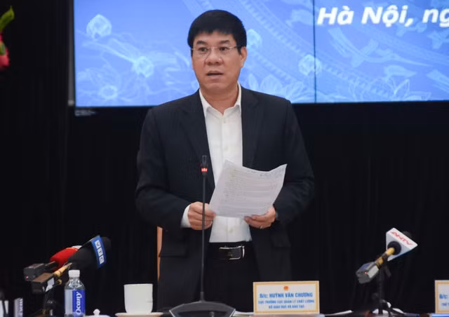 Ông Huỳnh Văn Chương, Cục trưởng Cục Quản lý chất lượng, thông tin tại cuộc họp báo