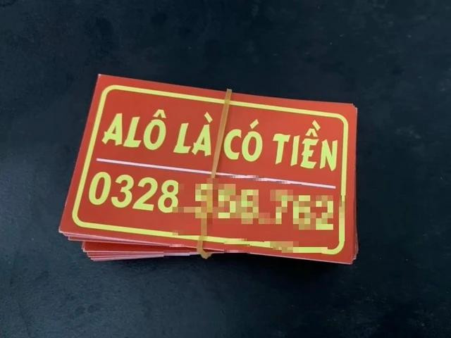 Danh thiếp nhóm của Mạnh đi rải khắp nơi trên địa bàn Bình Dương