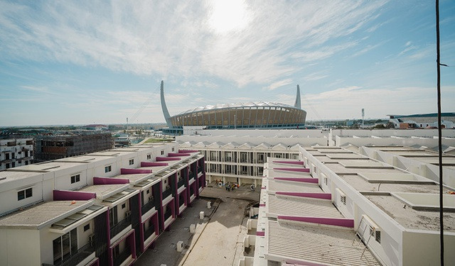 Làng thể thao nằm sát Khu liên hợp thể thao Morodok Techo. Ảnh: KHMER TIMES