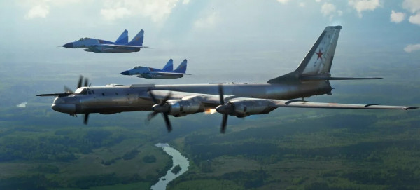 Oanh tạc cơ chiến lược Tu-95MS của quân đội Nga. Ảnh: Tupolev Oanh tạc cơ chiến lược Tu-95MS của quân đội Nga. Ảnh: Tupolev