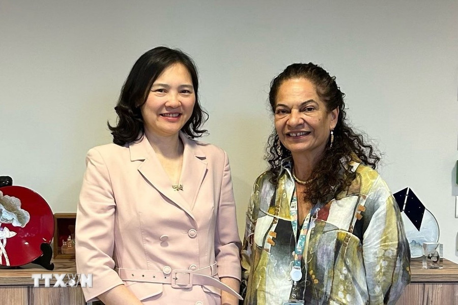 Đại sứ Nguyễn Thị Vân Anh gặp bà Lidia Arthur Brito, Trợ lý Tổng Giám đốc UNESCO về Khoa học tự nhiên và chính xác. (Ảnh: TTXVN phát) Đại sứ Nguyễn Thị Vân Anh gặp bà Lidia Arthur Brito, Trợ lý Tổng Giám đốc UNESCO về Khoa học tự nhiên và chính xác. (Ảnh: TTXVN phát)