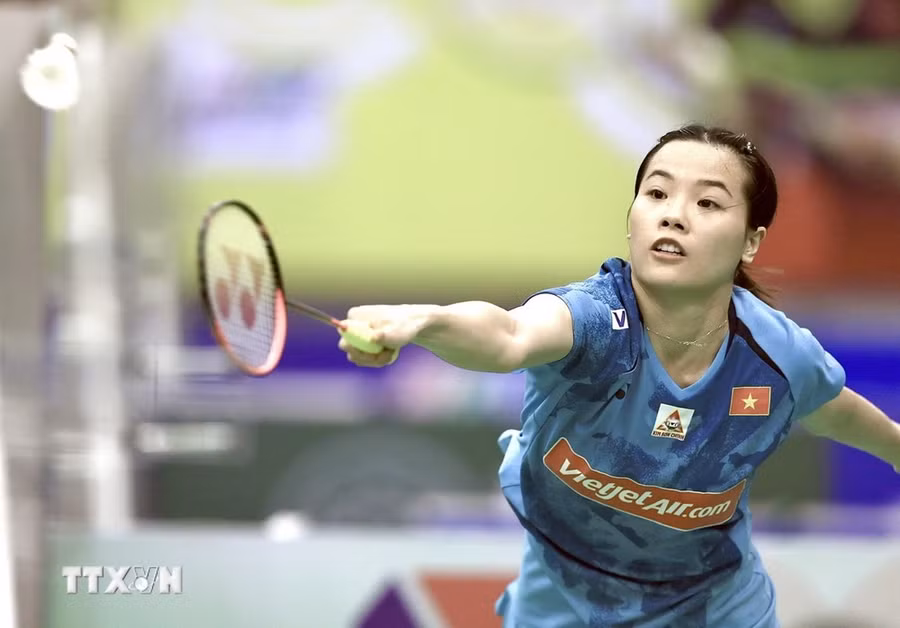 Tay vợt cầu lông Nguyễn Thùy Linh. (Ảnh: Thanh Vũ/TTXVN)