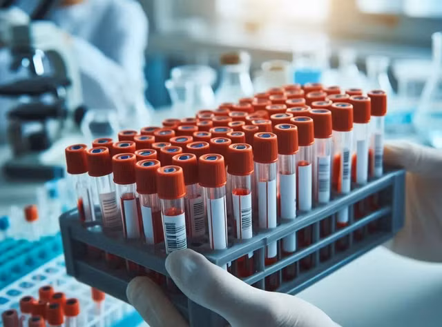 Nghiên cứu dựa trên mẫu máu của hàng chục ngàn người đã xác định các dấu hiệu protein liên quan đến ung thư. Ảnh: AI