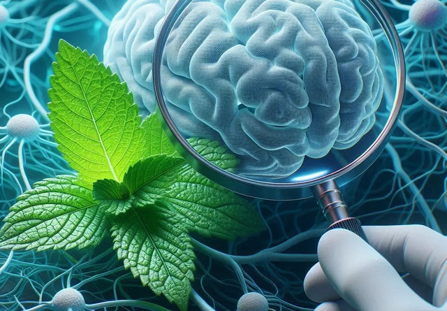 Tinh dầu từ bạc hà dường như bảo vệ não khỏi chứng sa sút trí tuệ - Ảnh: AI