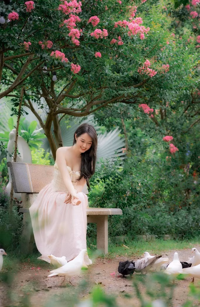 Giới trẻ thích thú khoe sắc bên hoa tường vi nở rộ ảnh 11