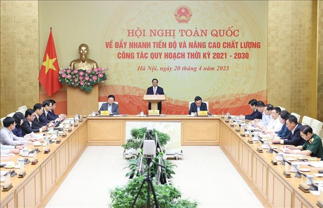 Thủ tướng Phạm Minh Chính chủ trì Hội nghị đẩy nhanh tiến độ công tác quy hoạch thời kỳ 2021-2030. Ảnh: Dương Giang/TTXVN Thủ tướng Phạm Minh Chính chủ trì Hội nghị đẩy nhanh tiến độ công tác quy hoạch thời kỳ 2021-2030. Ảnh: Dương Giang/TTXVN