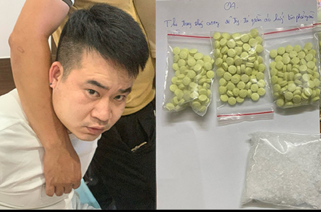 Đối tượng Nguyễn Thanh Hộp cùng tang vật vừa bị bắt giữ. Đối tượng Nguyễn Thanh Hộp cùng tang vật vừa bị bắt giữ.