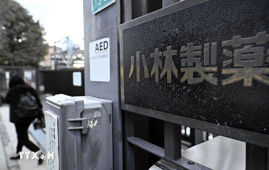 Nhà máy của Công ty dược phẩm Kobayashi tại Osaka, Nhật Bản, ngày 27/3/2024. (Ảnh: Kyodo/TTXVN)